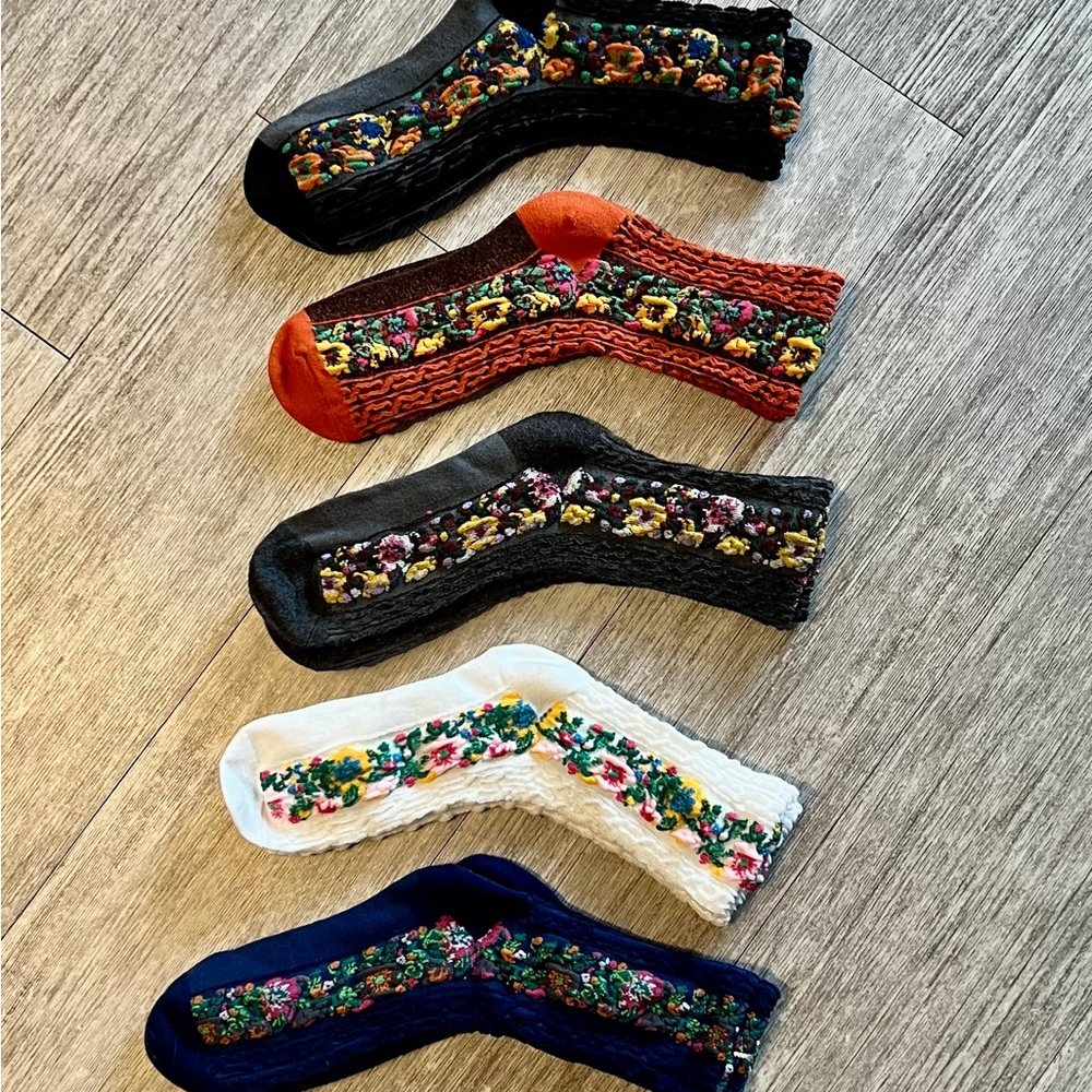 Floral Knit Socks Set